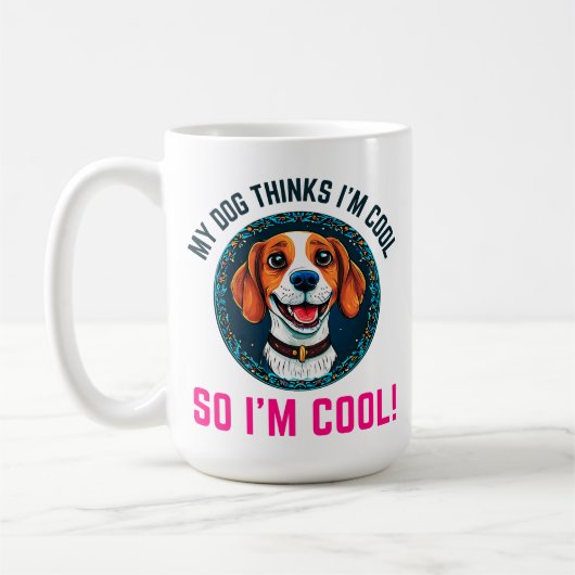 Schattigee beagle koffiemok (Links)