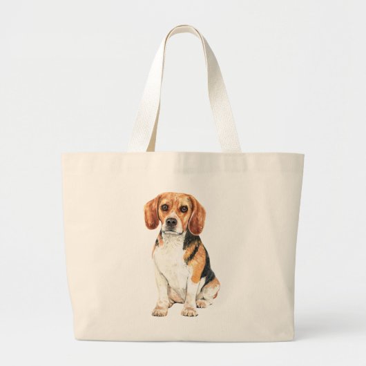 Schattigee Beagle Lover Gift Puppy Dog Grote Tote Bag (Voorkant)