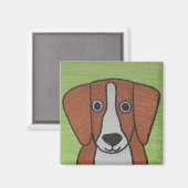 Schattigee Beagle Magnet (Voorkant / Achterkant)