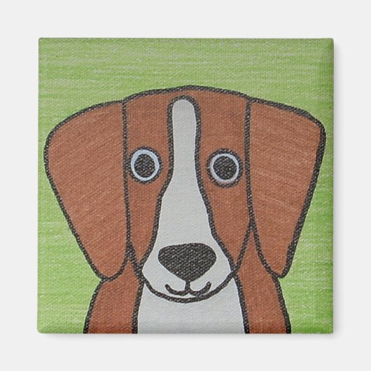Schattigee Beagle Magnet (Voorkant)