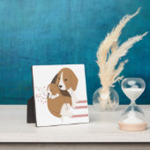 Schattigee Beagle Moeder & Baby Illustratie Fotoplaat (Insitu)