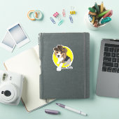 SCHATTIGEE BEAGLE PUPPY AFBEELDING COWBOY PET NAAM STICKER (iPad Cover)
