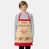 Schattigee Beagle puppy en harten gepersonaliseerd Schort (Gedragen)