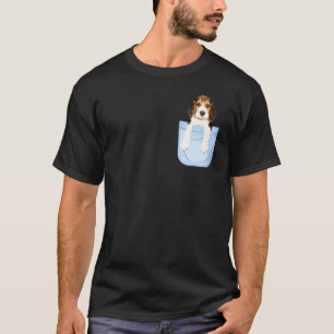 Schattigee Beagle puppy in je broekzak Peeking Dog T-shirt