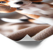 Schattigee beagle puppy met mooie ogen poster (Hoek)