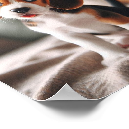 Schattigee beagle puppy poster (Hoek)
