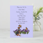 Schattigee Beagle Puppy Vlinders Party Kaart (Staand voorkant)