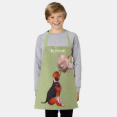 Schattigee Beagle Puppy White Rose Animal geperson Schort (Gedragen)