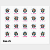 Schattigee beagle ronde sticker (Vel)