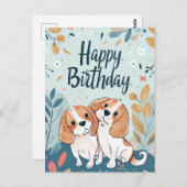 Schattigee Beagle Verjaardag Briefkaart (Voorkant / Achterkant)