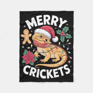 Schattigee Bearded Dragon Christmas Pun Fleece Deken