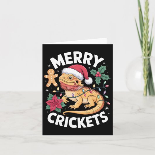 Schattigee Bearded Dragon Christmas Pun Kaart (Voorkant)