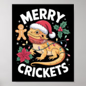 Schattigee Bearded Dragon Christmas Pun Poster (Voorkant)