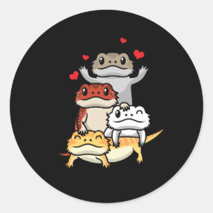 Schattigee Bearded Dragon Pogona Ronde Sticker