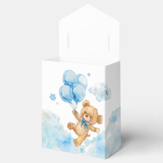 Schattigee Bearly Wait Blue Boy Baby shower Sprink Bedankdoosjes (Geopend)