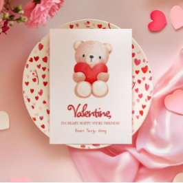 Schattigee Beary Happy Valentijnsdag Groet Kaart