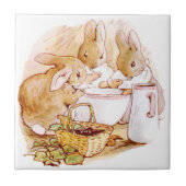 Schattigee Beatrix Potter, Bunnies, Aangepast Tegeltje (Voorkant)