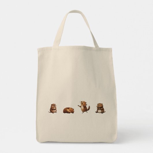 Schattigee Beaver Canvas tas (Achterkant)
