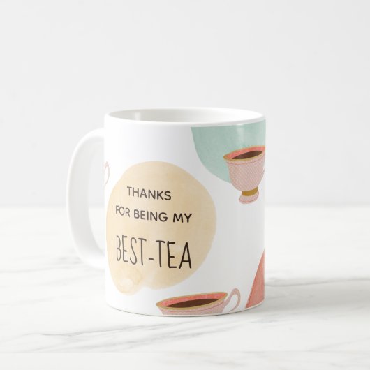 Schattigee bedankt om mijn beste-tea mok te zijn (Voorkant links)