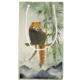 Schattigee bedreigde handgeschilderde rode panda klein cadeauzakje (Voorkant)