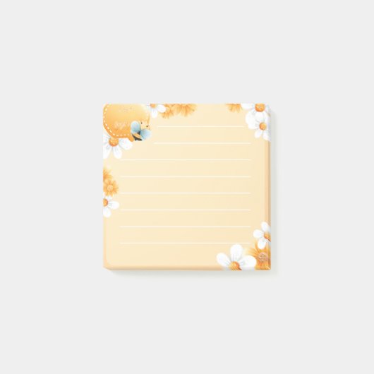 Schattigee bee 3 "x3" post-it notities post-it® notes (Voorkant)