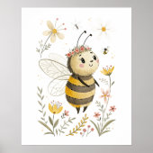 Schattigee Bee Art Print (Voorkant)