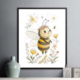 Schattigee Bee Art Print