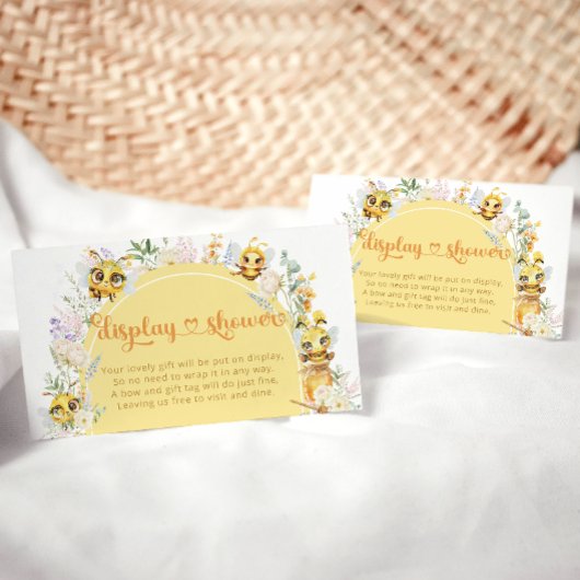 Schattigee Bee Baby Baby shower Display Douche Informatiekaartje
