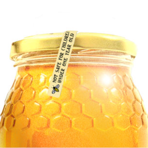 Schattigee Bee Baby Waarschuwing Honing Deksel Vei Labels