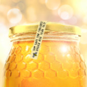 Schattigee Bee Baby Waarschuwing Honing Deksel Vei Labels