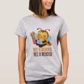 Schattigee Bee Book Lover T-shirt (Voorkant)