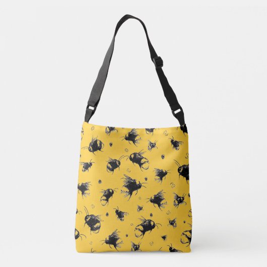 Schattigee Bee Crossbody Bag voor Natuur liefhebbe Crossbody Tas (Achterkant)
