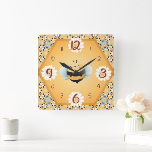 Schattigee Bee Fun Square klok (Huis)