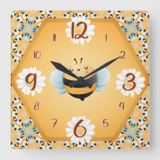 Schattigee Bee Fun Square klok