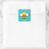 Schattigee Bee gepersonaliseerde Sticker (Tas)
