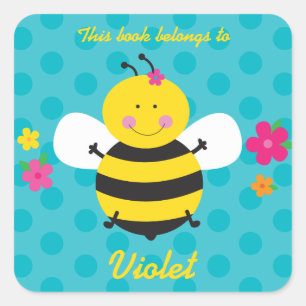 Schattigee Bee gepersonaliseerde Sticker