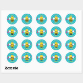 Schattigee Bee Gepersonaliseerde Sticker voor gesc (Vel)