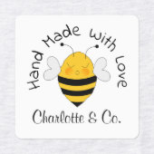 Schattigee Bee Handmade Met Liefde Product Geperso Labels (Design 2)