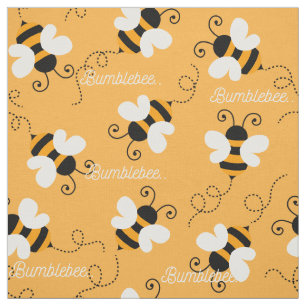 Schattigee bee / hommel patroon stof. stof