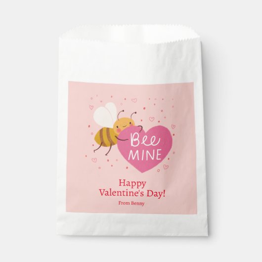 Schattigee Bee Kinder Klaslokaal Valentijn Bedankzakje (Voorkant)