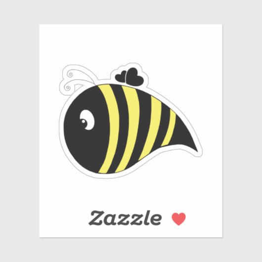Schattigee Bee Laptop Sticker (Vel)