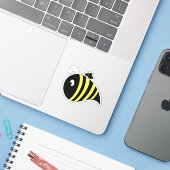 Schattigee Bee Laptop Sticker (Laptop met iPhone)