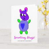 Schattigee Beer aanmoediging Krijg goed ondersteun Kaart (Gele Bloem)