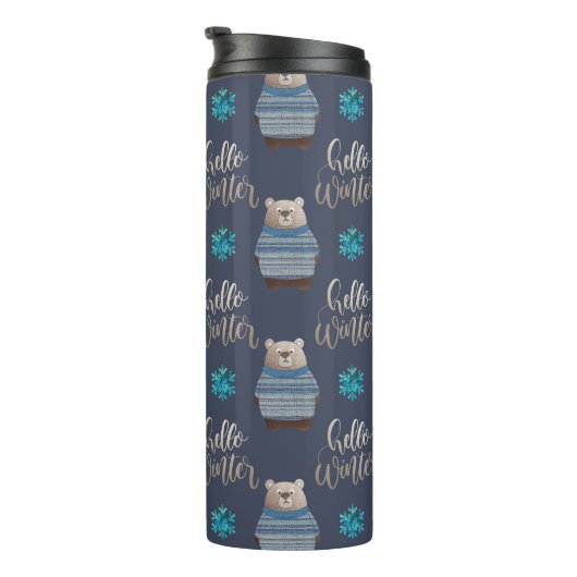 SCHATTIGEE BEER HALLO IN SWEATERS THERMOSBEKER (Geroteerd rechts)