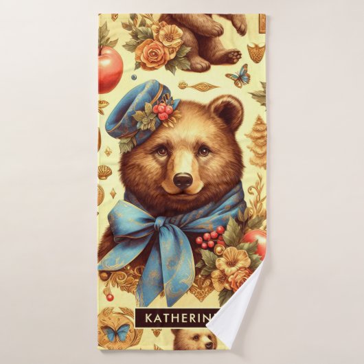 Schattigee  Beer Waterverf Badhanddoek (Badhanddoek)