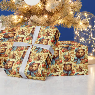 Schattigee  Beer Waterverf Cadeaupapier