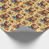 Schattigee  Beer Waterverf Cadeaupapier (Hoek)