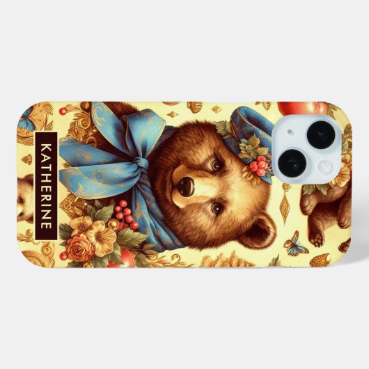 Schattigee Beer Waterverf Case-Mate iPhone Case (Achterkant (horizontaal))