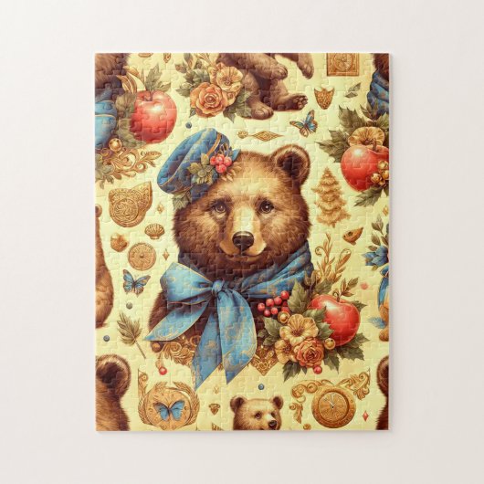 Schattigee Beer Waterverf Legpuzzel (Verticaal)