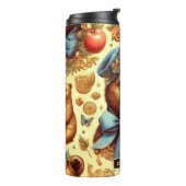 Schattigee Beer Waterverf Thermosbeker (Gedraaid links)